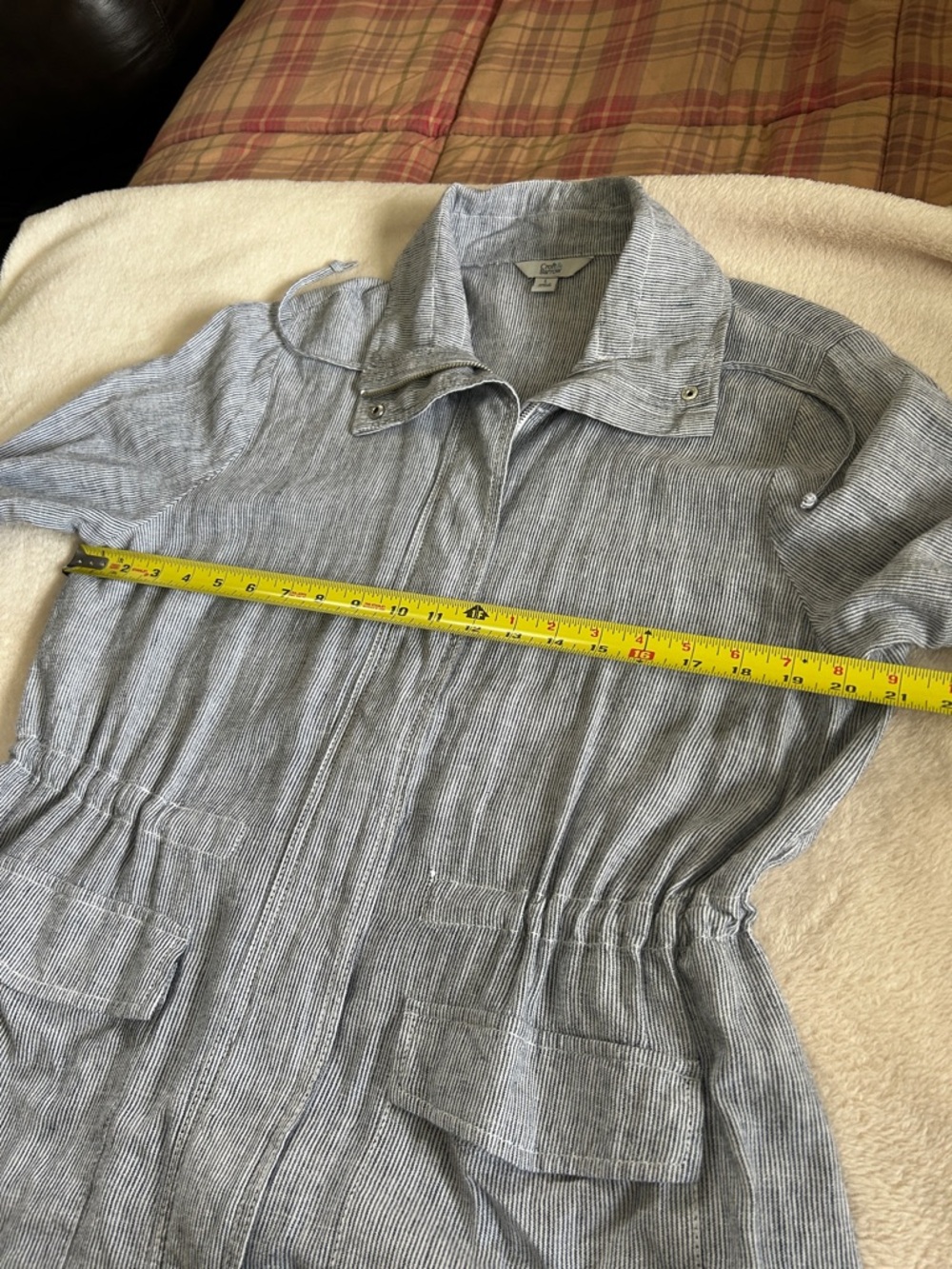 Croft & Barrow Blue Drawstring Utility Jacket - Picture 10 of 12